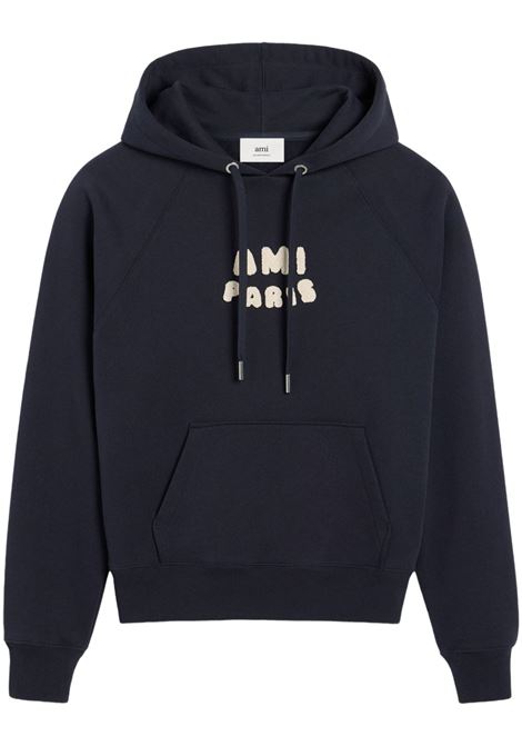 ami paris hoodie woman navy AMI PARIS | USW275.7474011
